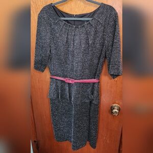Connected Apparel Peplum Dress